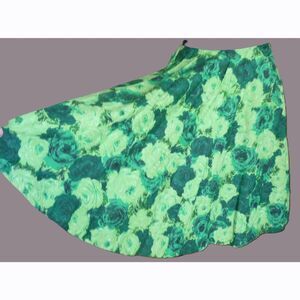 Edme & esyllte Anthropologie cotton voile lined half circle full flare skirt sz4